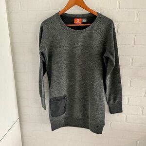 Merrell Mini Dress Exercise Charcoal pocket Activewear Lounge Sporty S